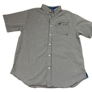 Men's Black and White Checkered Shirt Columbia PFG Florida Gator